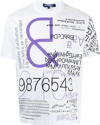 typography-print cotton T-shirt