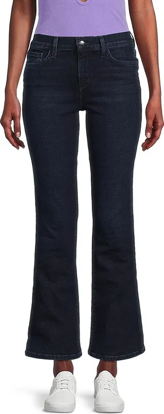 Mid Rise Petite Ankle Bootcut Jeans