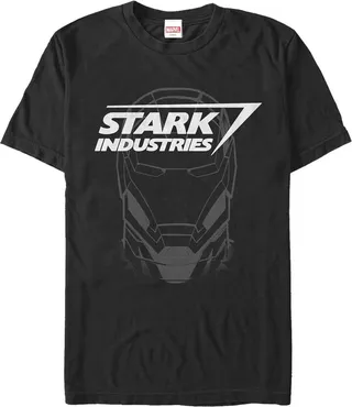 Men's Marvel Stark Industries Iron Man Logo T-Shirt - Black - X Large