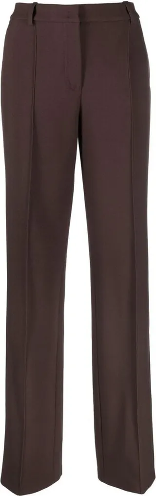 Pintuck-Detail High-Waisted Trousers
