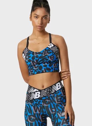 Relentless Printed Cropped Bra