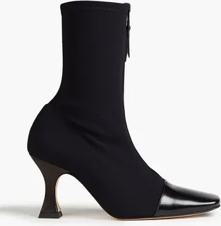 Olga neoprene and leather ankle boots