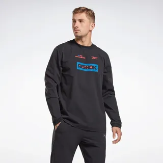Reebok THERMOWARM+GRAPHENE Long Sleeve Midlayer T-Shirt Mens Athletic T-Shirts Medium Black