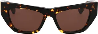 Bottega Veneta Eyewear Butterfly Frame Sunglasses