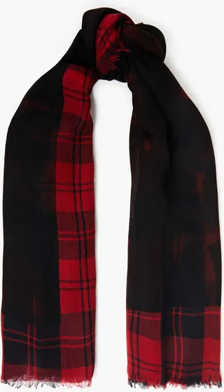 Printed wool scarf
