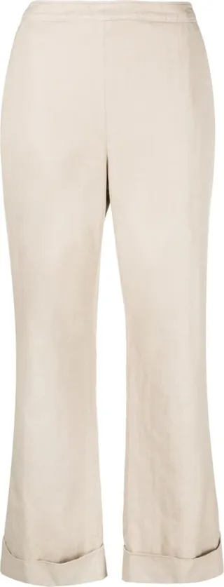 Cropped Flared Trousers