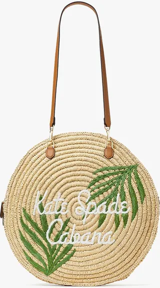 Kate Spade Sunkiss Cabana Straw Medium Tote