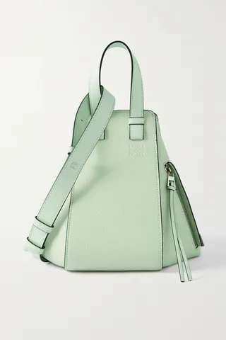 Loewe - Hammock Small Textured-leather Tote - Blue