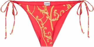 Baroque-Print Bikini Bottoms