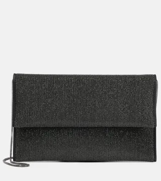 Embellished leather shoulder bag