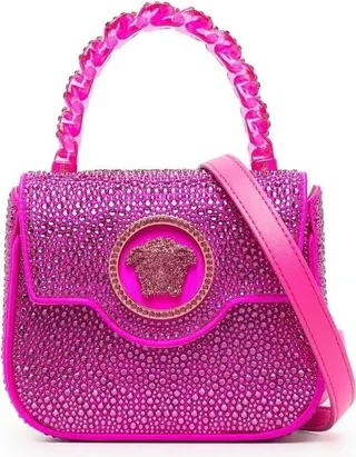 Pink La Medusa Crystal Mini Bag