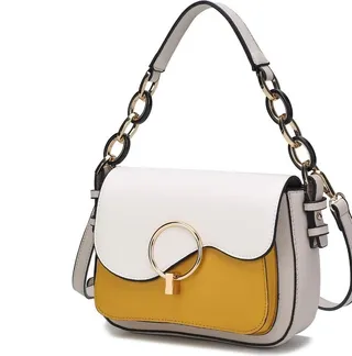 MKF Collection by Mia K Fantasia Solid Crossbody Handbag - Grey