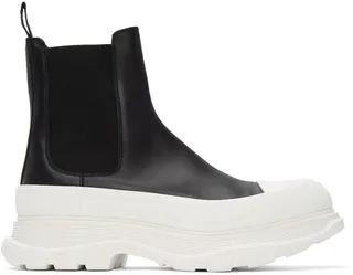 Alexander McQueen Black Tread Slick Chelsea Boots