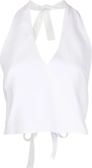Le haut Lino halterneck cropped top