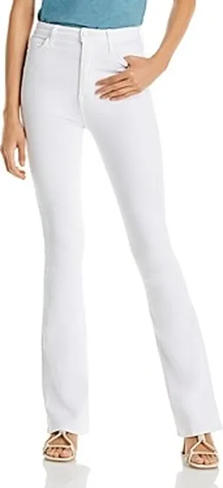 7 For All Mankind Ultra High Rise Skinny Bootcut Jeans in Clean White