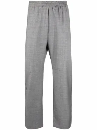 Mid-Rise Straight Leg Trousers