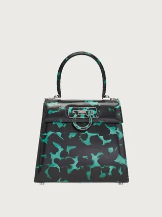 Ferragamo Women Iconic Top Handle (S) Black