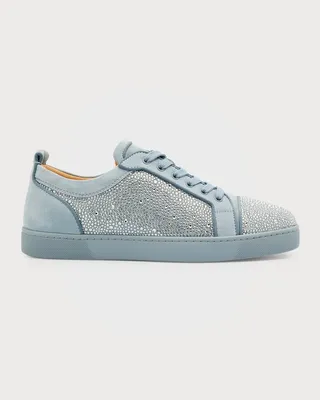 Men's Louis Junior Strass Rhinestone Suede Low-Top Sneakers