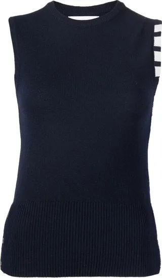 4-Bar cashmere knitted top