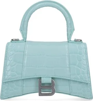 Balenciaga Hourglass XS Logo Plaque Tote Bag