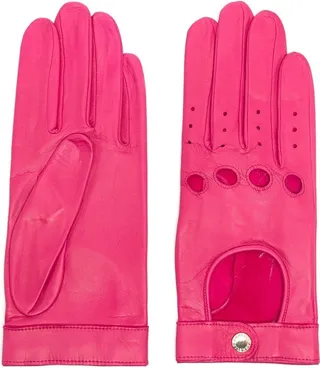 Cut-Out Leather Driving Gloves