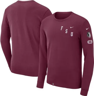 Men's Nike Garnet Florida State Seminoles Repeat Logo 2-Hit Long Sleeve T-shirt