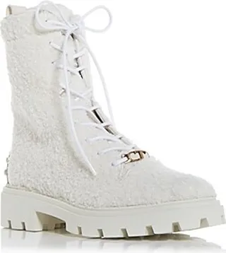 Tod's Women's Faux-Fur Combat Boots