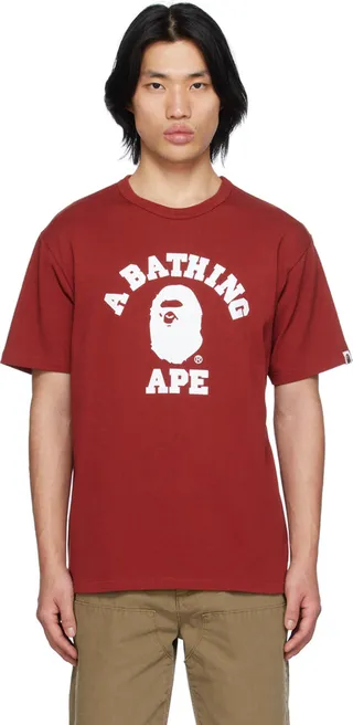BAPE Red College T-Shirt