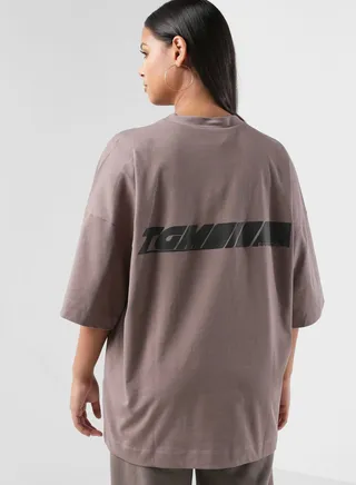 Exaggerated Racer Printed T-Shirt