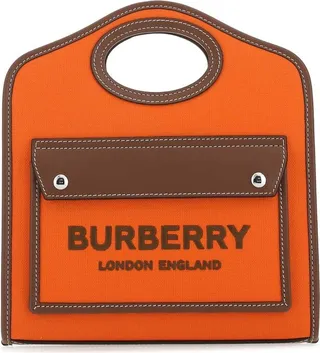 Burberry Logo Embroidered Mini Tote Bag