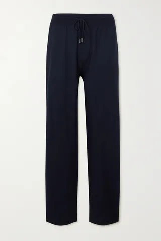 Loro Piana - Wool-piqué Track Pants - Blue
