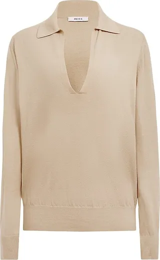 Nellie Collared V-Neck Sweater