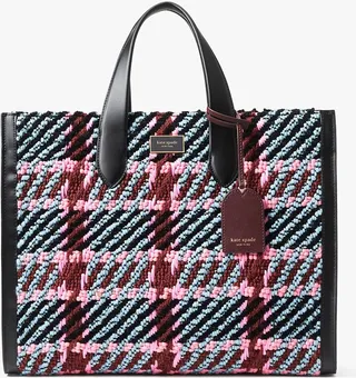 Kate Spade Manhattan Plaid Large Tote