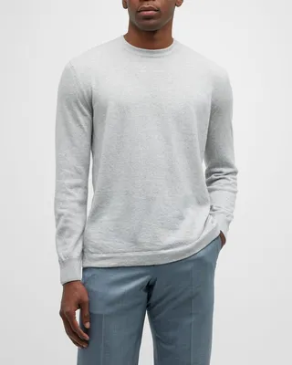 Men's Cashmere-Linen Crewneck Sweater