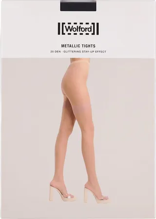 Metallic sheer tights
