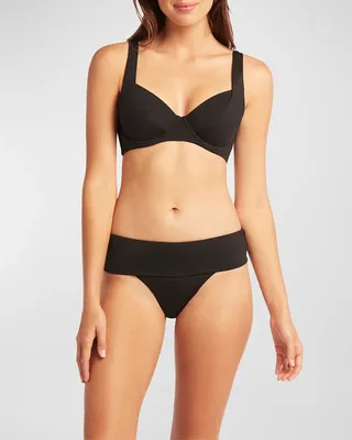 Essentials Roll-Band Bikini Bottoms