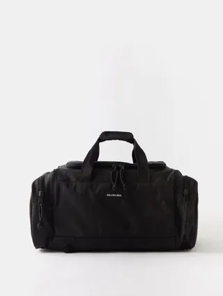 Logo-embroidered Canvas Holdall