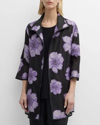 Radiant Blooms Floral Devore Topper