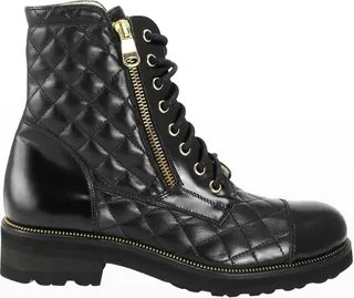 Tiffany Quilted Leather Combat Booties
