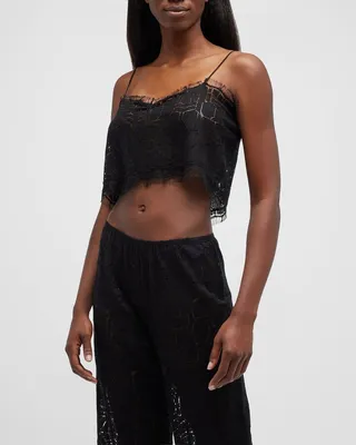 Daniel Cropped Eyelash Lace Cami