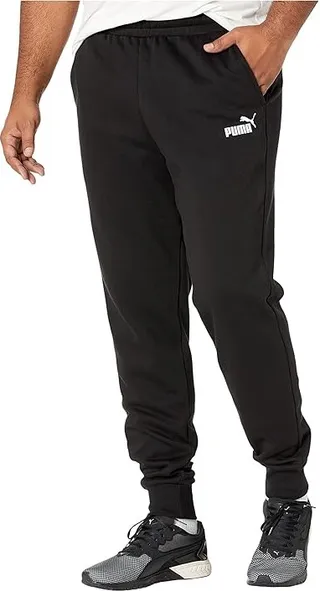 PUMA Big Tall Essentials Logo Sweatpants (Cotton Black) Men's Clothing