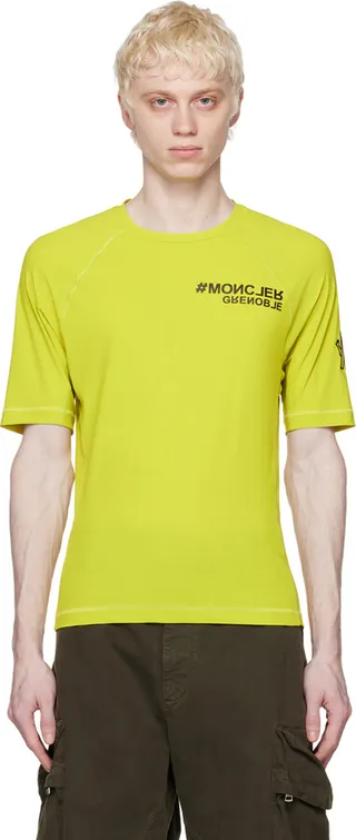 Moncler Grenoble Green Manica Corta T-Shirt