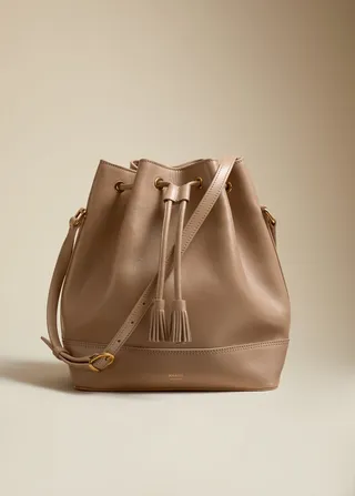 The Medium Cecilia Crossbody Bag in Taupe Leather