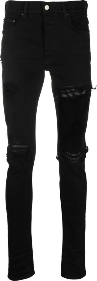 Black Distressed Skinny Jeans