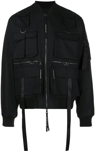 Multiple-Pocket Bomber Jacket