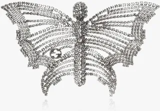 Gucci Logo Embellished Brooch