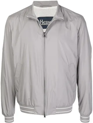 Stripe-Detail Bomber Jacket