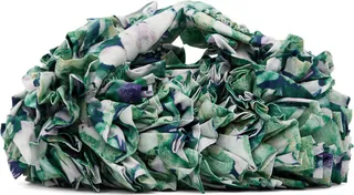 Dries Van Noten Blue Ruffled Bag