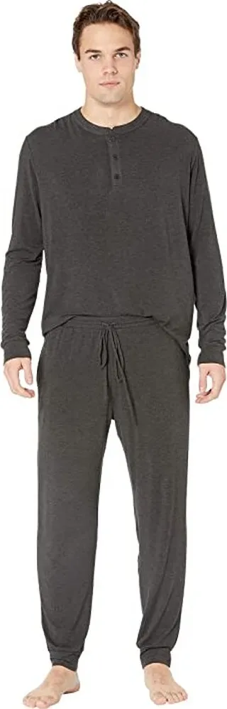 Eberjey Henry - The Long PJ Set (Charcoal Heather) Men's Pajama Sets