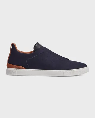 Men's Triple Stitch Wool Low Top Slip-On Sneakers